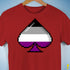 Asexual Pride 8-Bit Pixel Ace of Spades Premium Unisex T-Shirt - Red